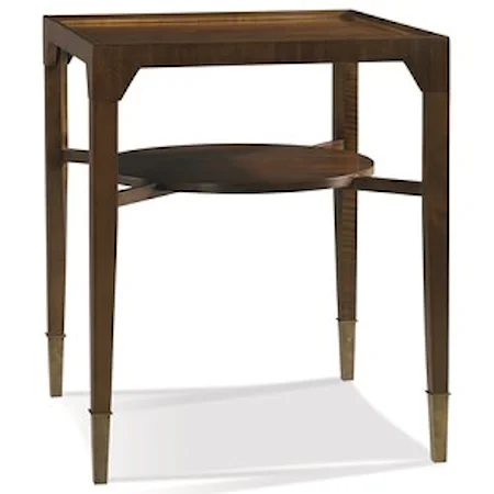 Contemporary Side Table with Shelf